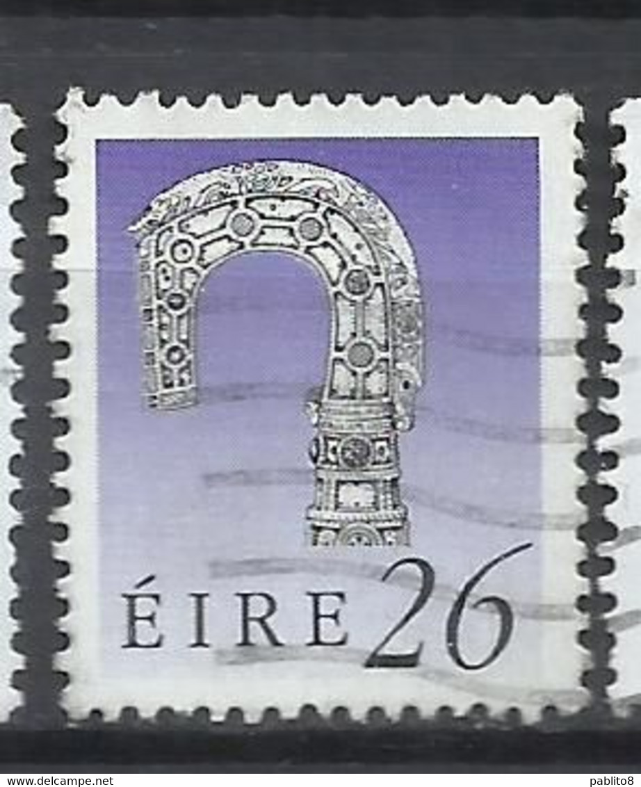 EIRE IRELAND IRLANDA 1990 1995 ART TREASURES LISMORE CROSIER 26p USED USATO OBLITERE' - Used Stamps