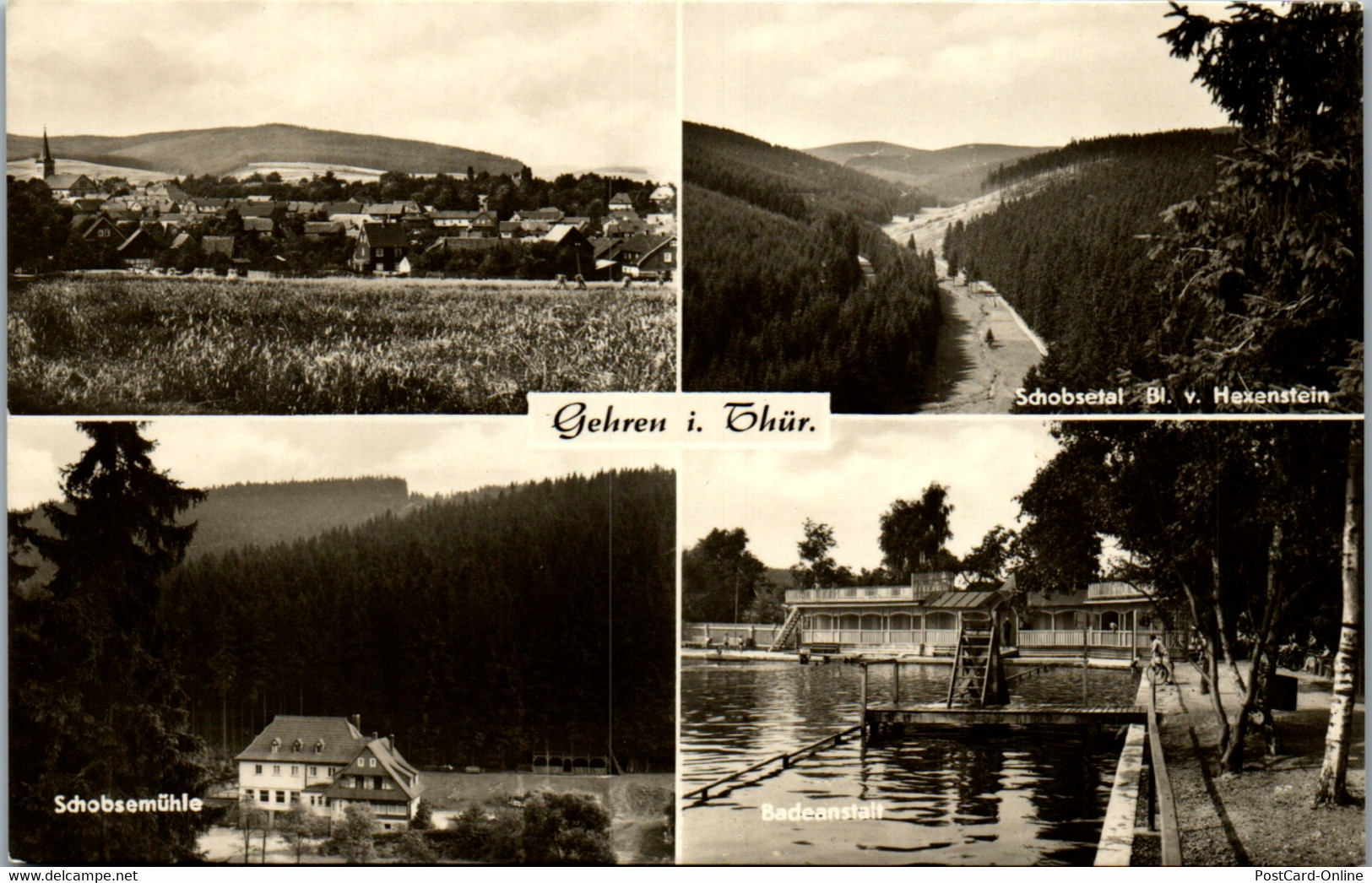 40871 - Deutschland - Gehren I. Thür. , Schobsemühle , Schobsetal , Hexenstein , Badeanstalt - Gelaufen - Gehren