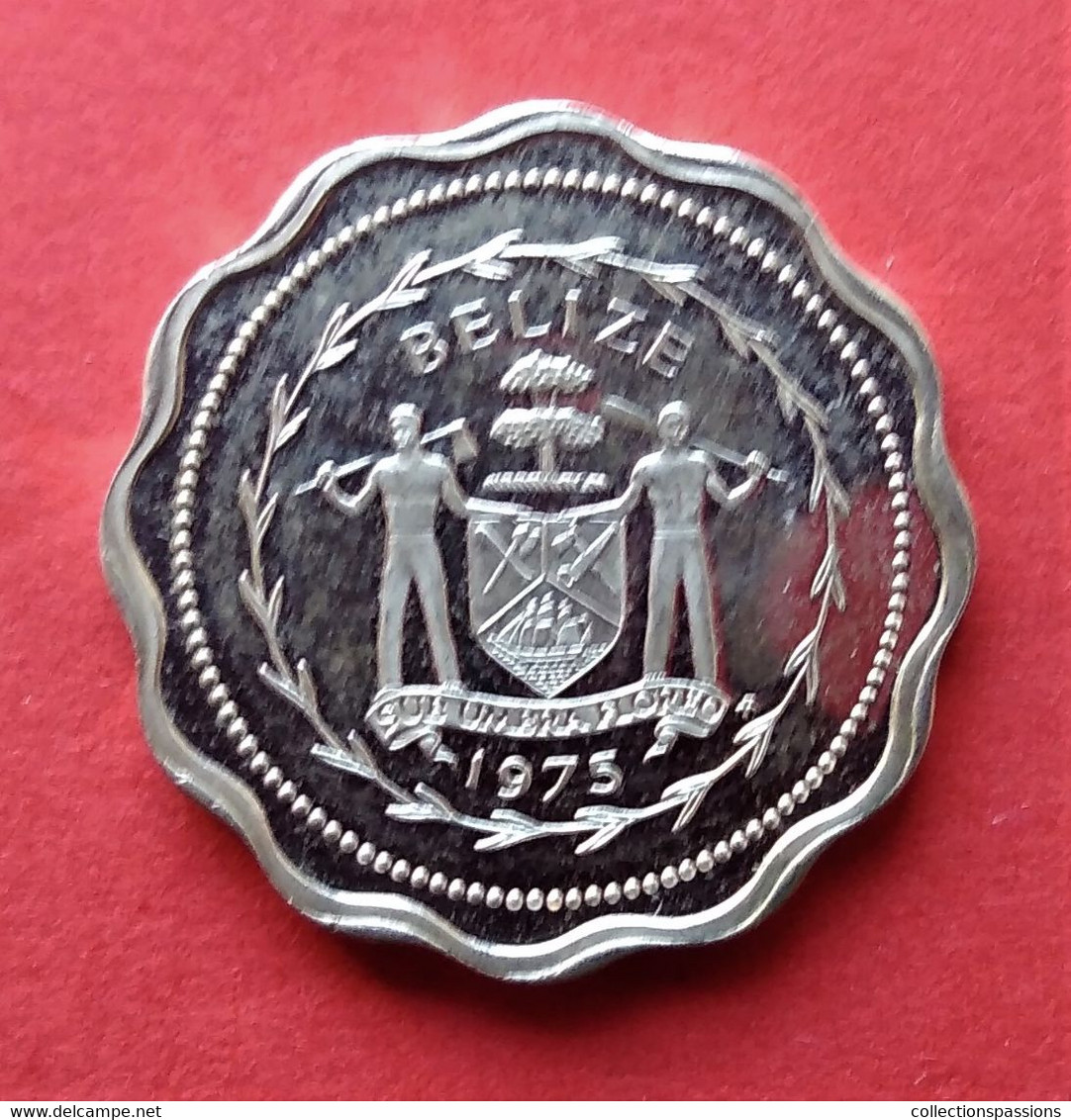 - BELIZE - 1 Cent - 1975 - Argent - 2 Milans - - Belize