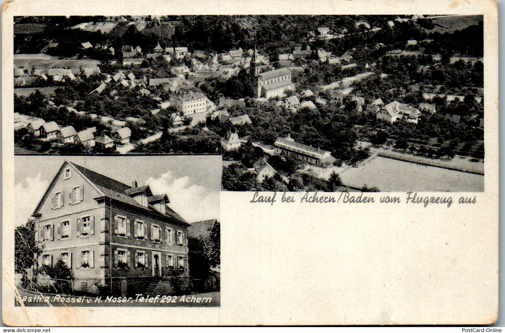 41019 - Deutschland - Lauf Bei Achern , Baden , Gasthof Zum Rössel V. H. Moser - Nicht Gelaufen - Achern