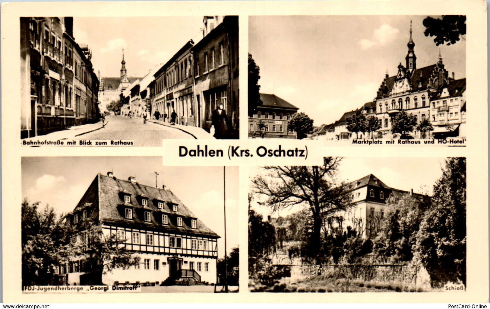 41278 - Deutschland - Dahlen , Krs. Oschatz , Bahnhofstraße , Marktplatz , Georgi Dimitroff - Nicht Gelaufen - Dahlen