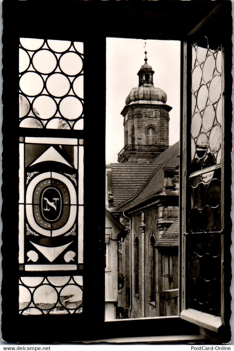41397 - Deutschland - Aalen , Württ. , Blick Durchs Napoleonfenster Zur Ev. Stadtkirche - Nicht Gelaufen - Aalen