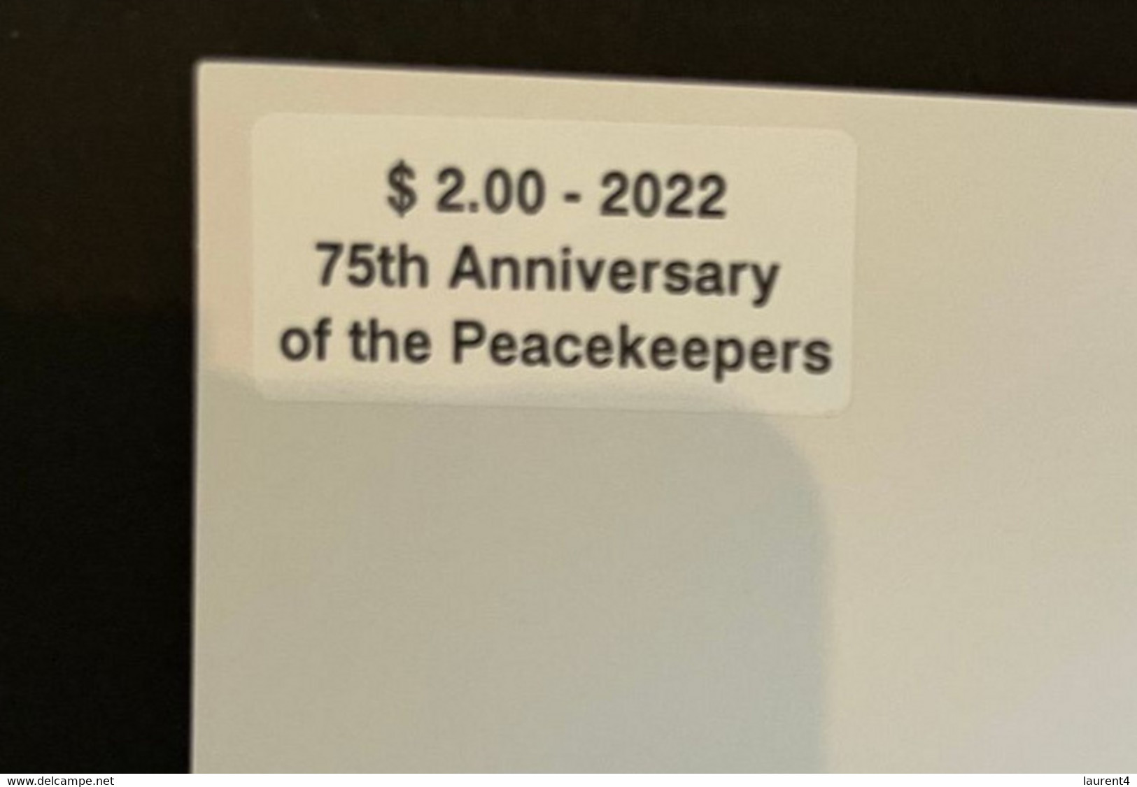 (1 N 52) Cover With 1 X $ 2.00 Peacekeepers 75th Anniversary (2022 Coin) On Peace On Earth Xmas Card - 2 Dollars