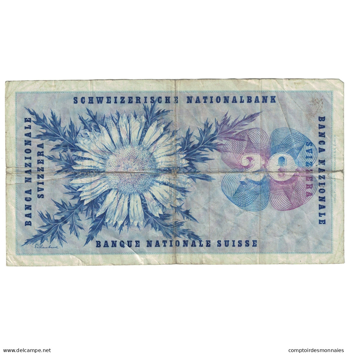 Billet, Suisse, 20 Franken, 1967, 1967-01-01, KM:46o, B - Suisse