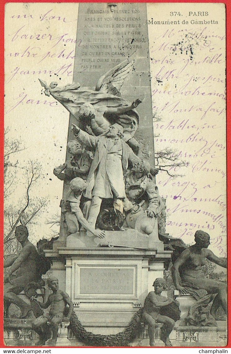 Paris - Monument De Gambetta - CAD - Statues