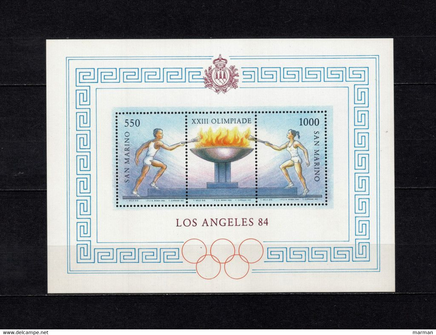SAN MARINO 1984 Foglietto BF40 "Olimpiade Di Los Angeles" - Blocchi & Foglietti