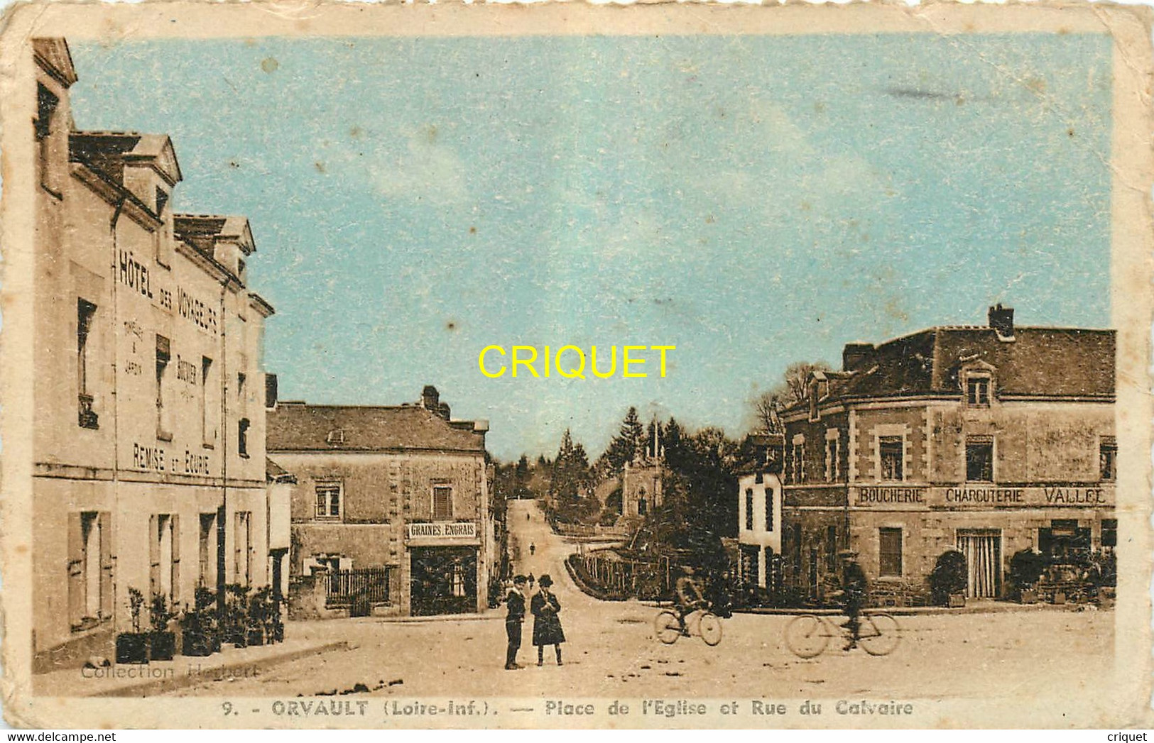 44 Orvault, Place De L'Eglise Et Rue Du Calvaire, Hotel Des Voyageurs, Charcuterie ... - Orvault