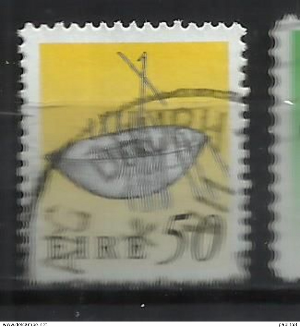 EIRE IRELAND IRLANDA 1990 1995 ART TREASURES BROIGHTER BOAT 50p USED USATO OBLITERE' - Used Stamps