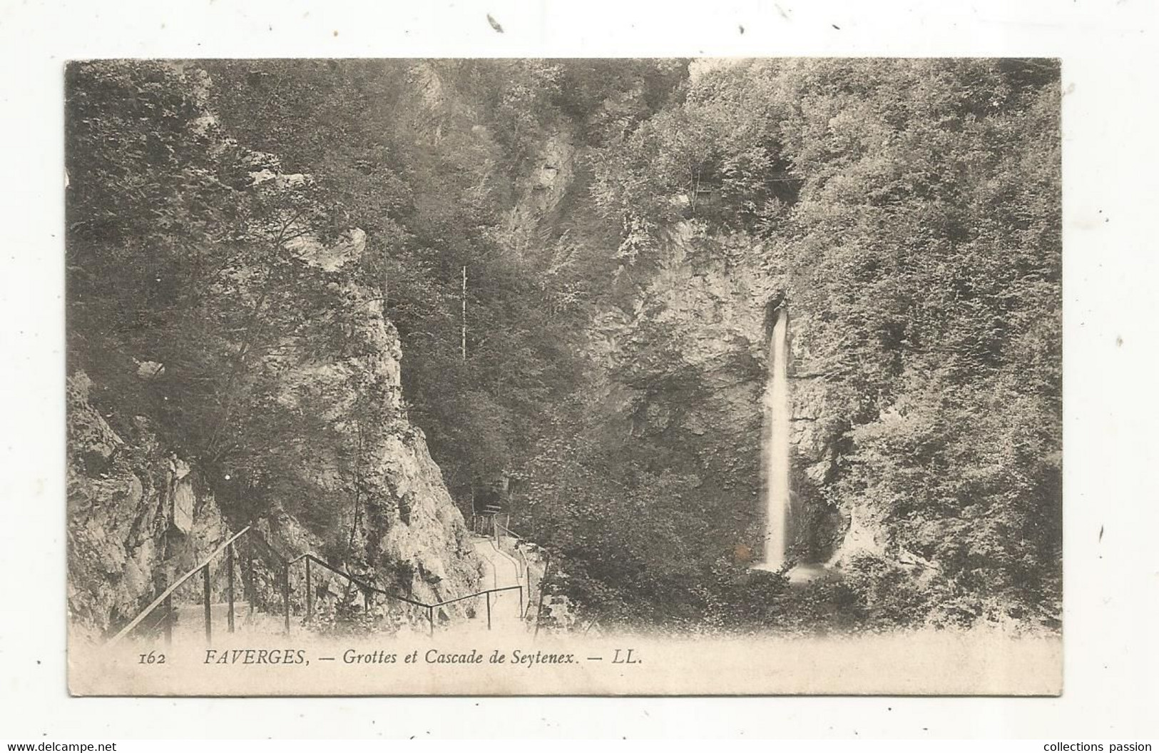 Cp, 74, FAVERGES,  Grottes Et Cascade De SEYTENEX,  Voyagée 1905 - Faverges