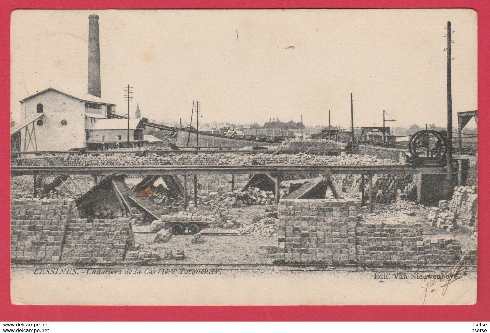 Lessines - Chantiers De La Carrière Tacquenier - 1904  ( Voir Verso ) - Lessines