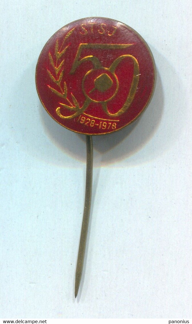 Table Tennis Tischtennis Ping Pong - STSJ Yugoslavia Federation Association, Vintage Pin  Badge Abzeichen, Anniversary - Tennis De Table