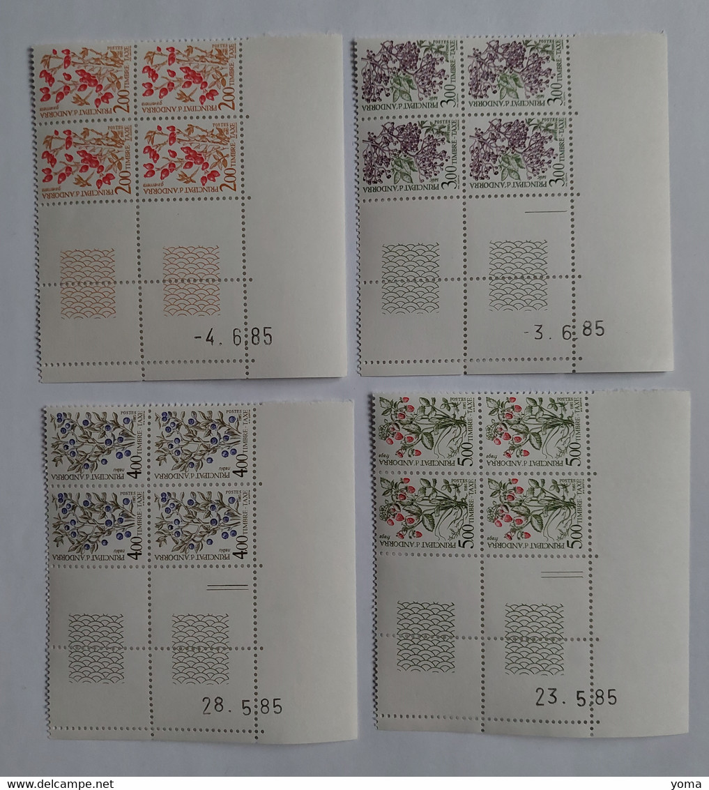 N° 53 à 62       Baies Sauvages  -  La Série En Coin Daté De 1985 - Unused Stamps