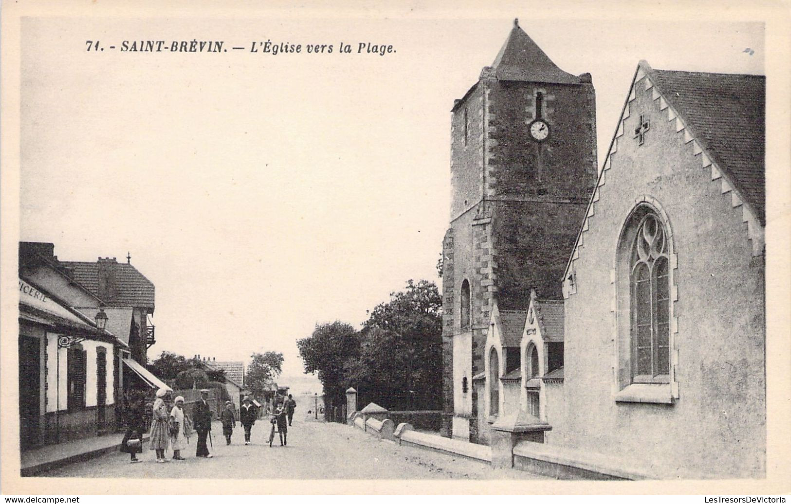 CPA - France - 44 - SAINT BREVIN - L'église Vers La Plage - Animée - Edition Artaud - Saint-Brevin-les-Pins