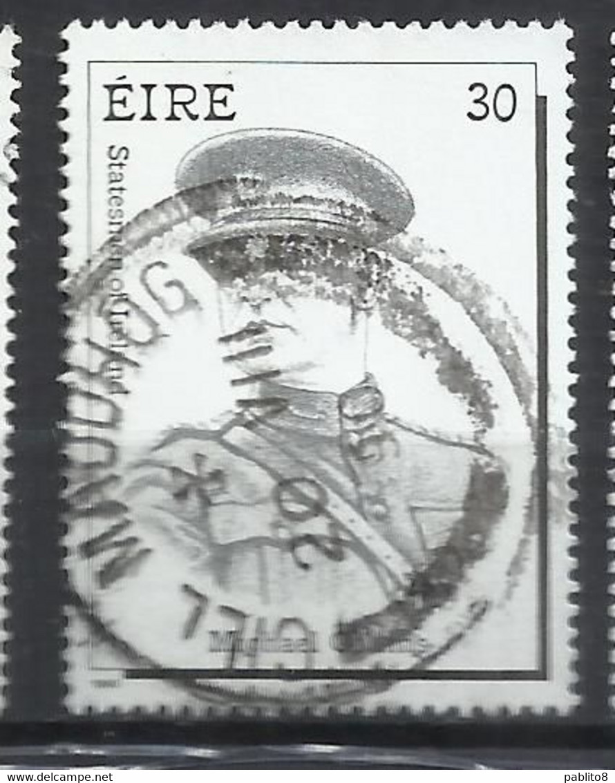 EIRE IRELAND IRLANDA 1990 MICHAEL COLLINS STATESMAN 30p USED USATO OBLITERE' - Used Stamps