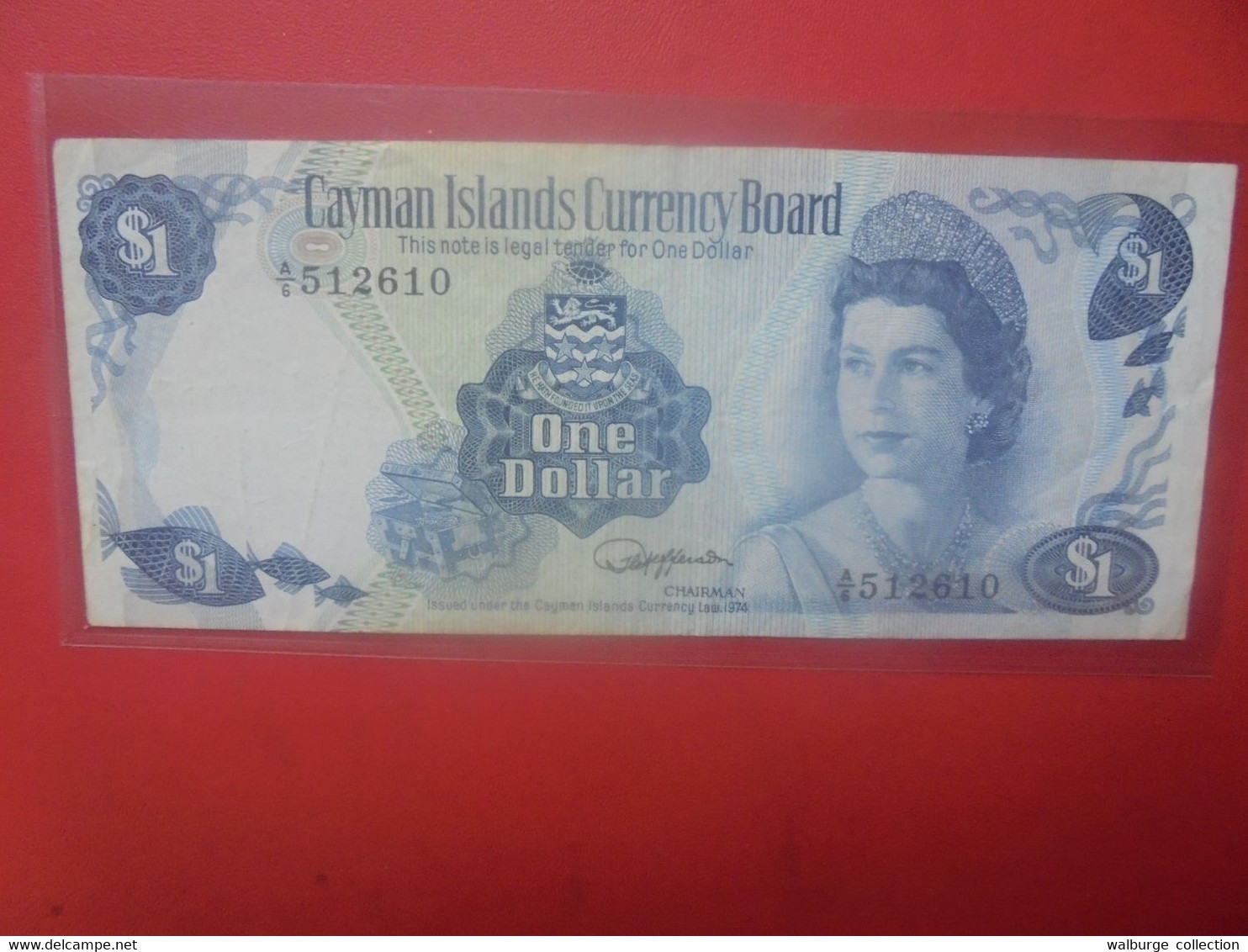 CAYMAN 1$ 1974/85 PREFIX A/6 Circuler (B.28) - Other & Unclassified