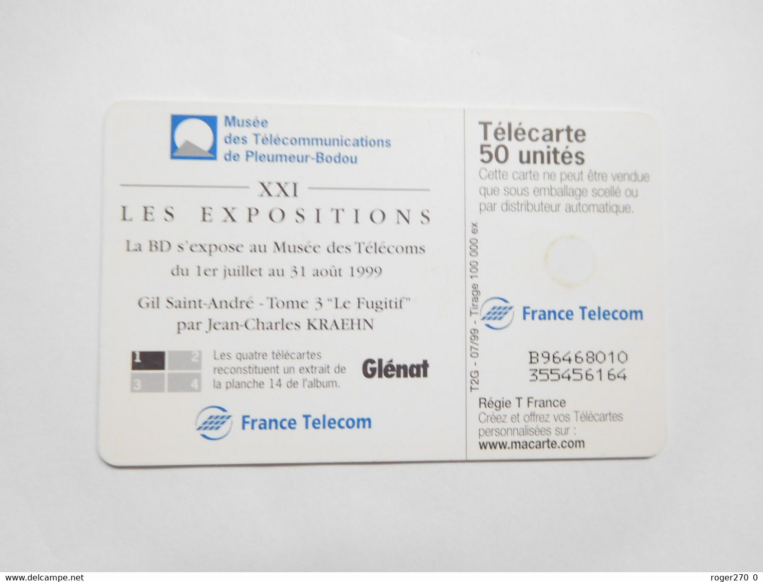 Télécarte Publique 50 U , F994 , BD 1 Pleumeur XXI , TTE , Cote : 10 Euros - 1999