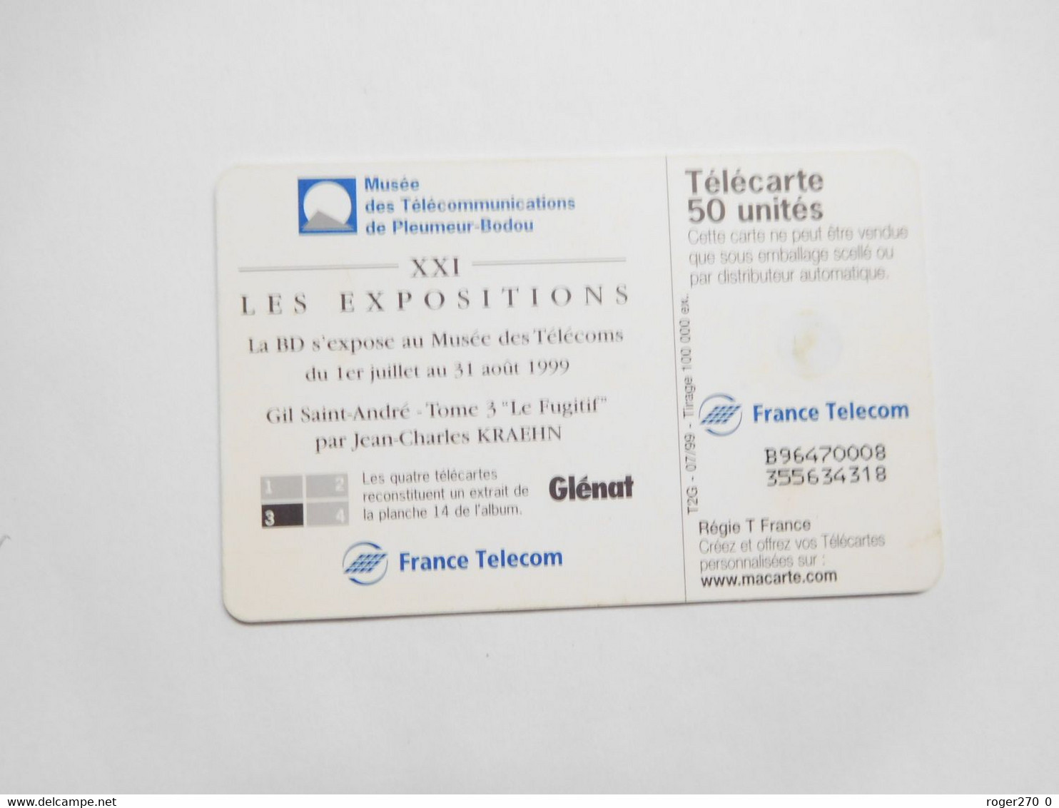Télécarte Publique 50 U , F996 , BD 3 Pleumeur XXI , TTE , Cote : 10 Euros - 1999