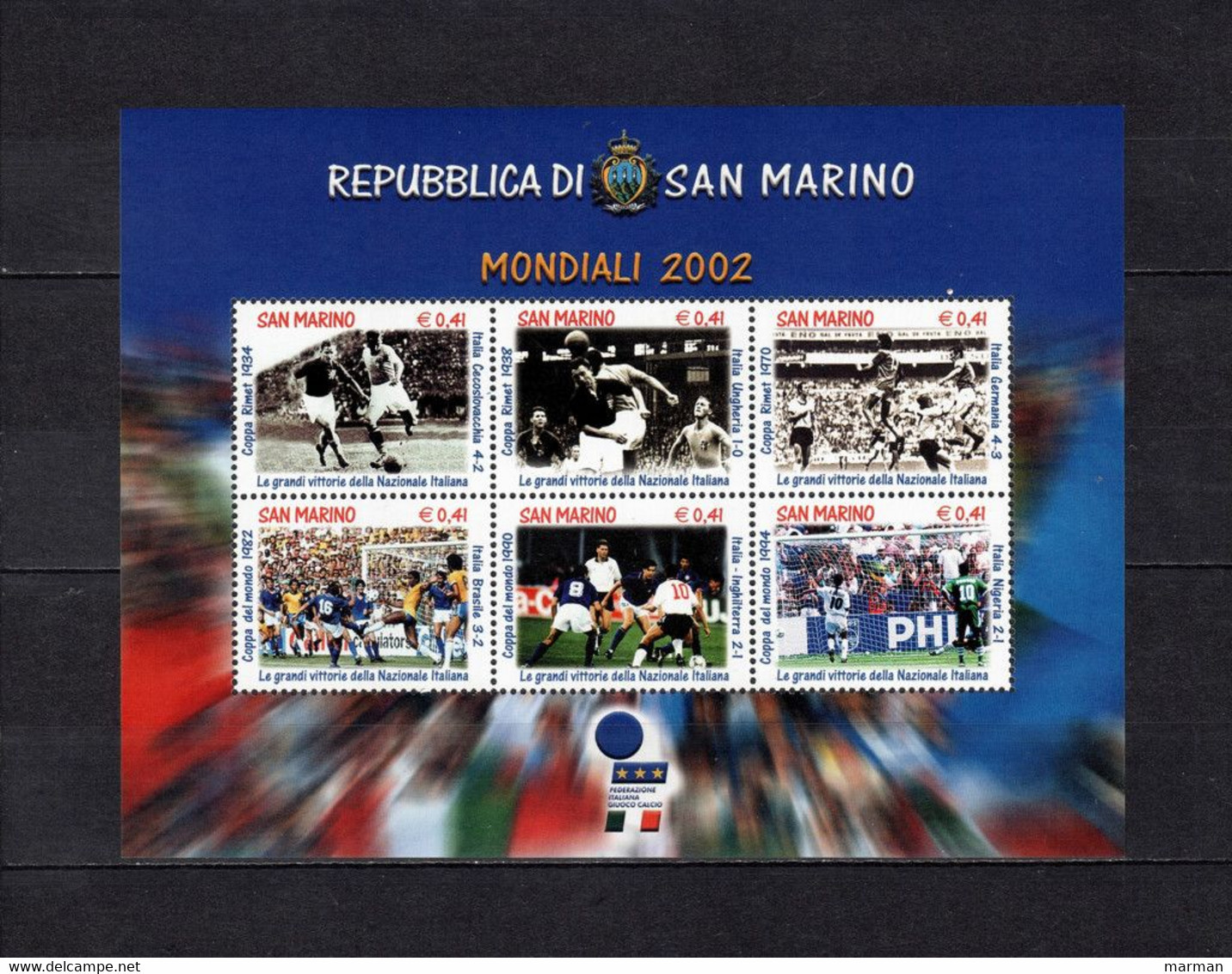 SAN MARINO 2002 Foglietto BF75 "Mondiali Di Calcio 2002" - Blocchi & Foglietti