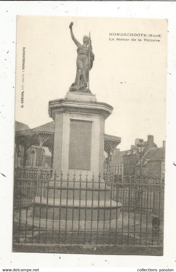 Cp, 59, HONDSCHOOTE,  La Statue De La Victoire ,  écrite - Hondshoote