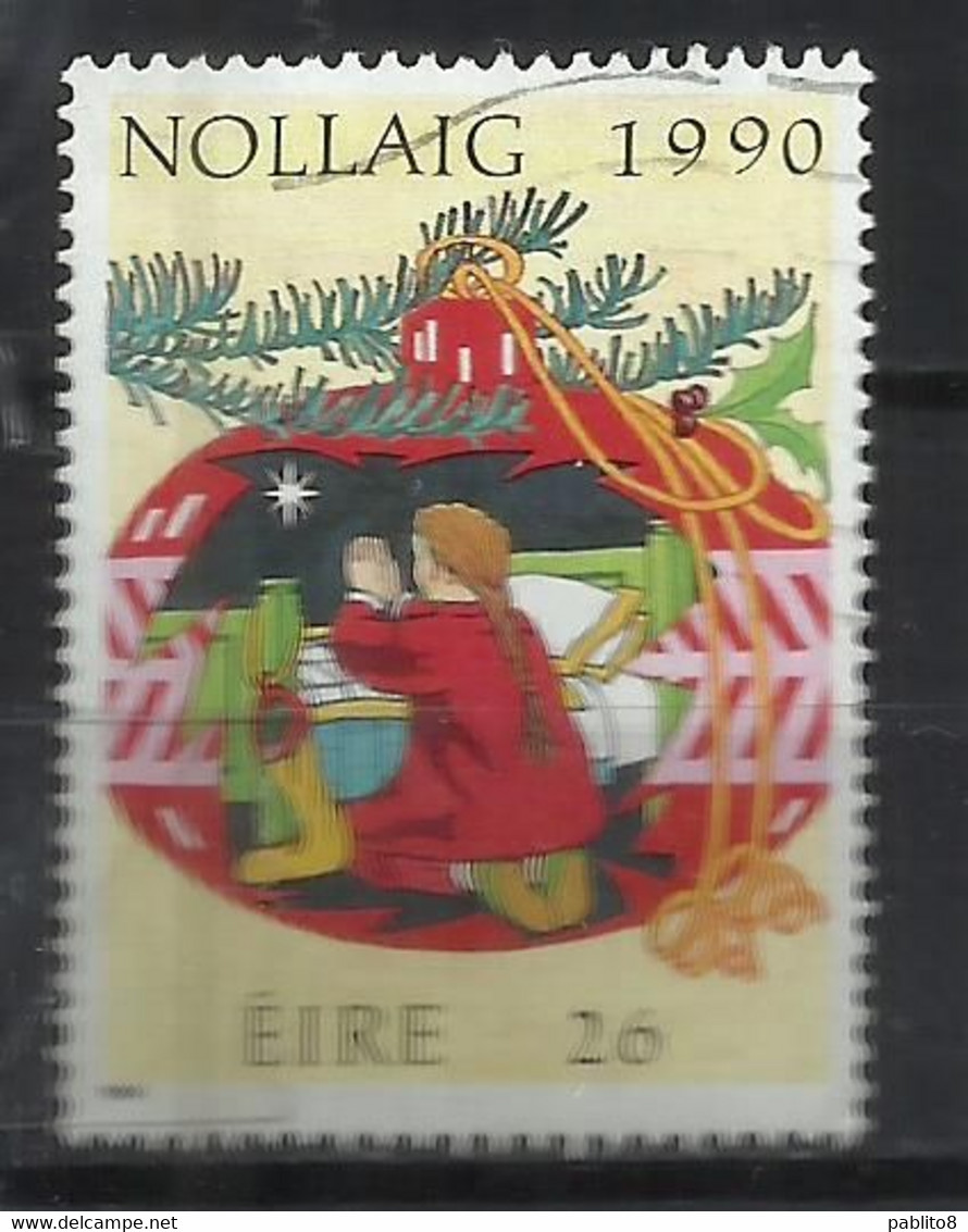 EIRE IRELAND IRLANDA 1990 CHRISTMAS CHILD PRAYNG NOLLAIG NATALE NOEL WEIHNACHTEN NAVIDAD 26p USED USATO OBLITERE' - Used Stamps