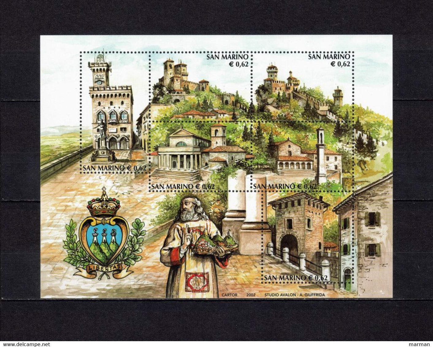 SAN MARINO 2002 Foglietto BF77 "serie Turistica" - Blocchi & Foglietti