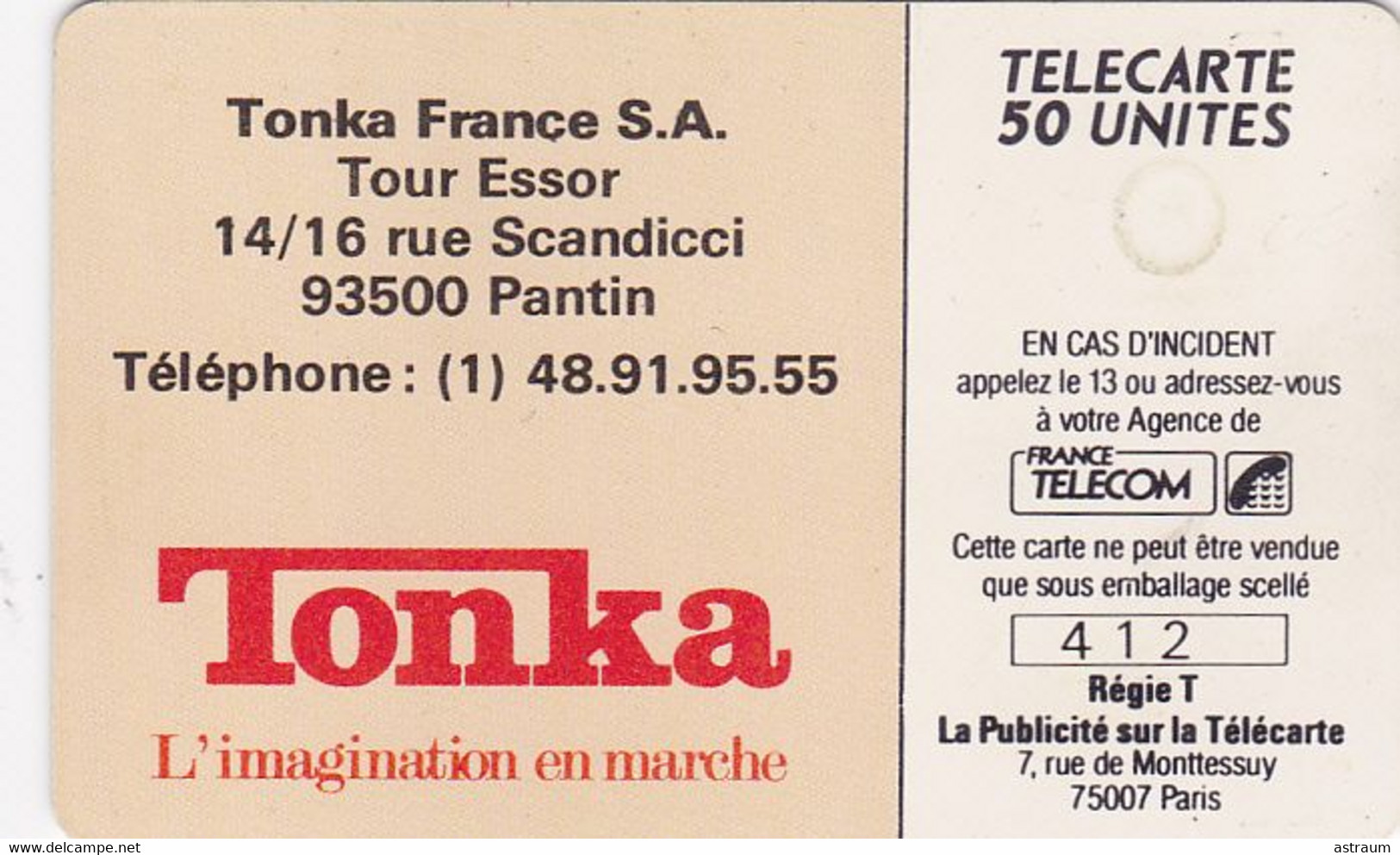 Telecarte Privée - D215 -tonka - Gem - 2000 Ex  - 50 Un - 1990 - Privat