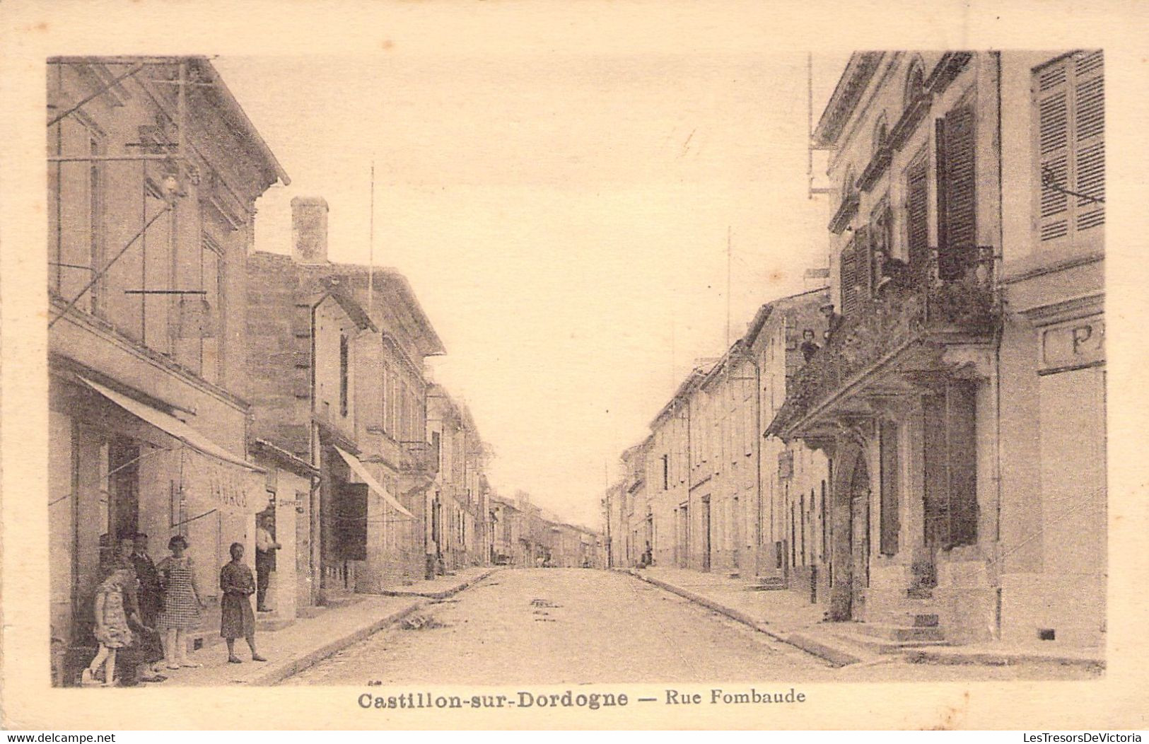 CPA - FRANCE - 33 - CASTILLON SUR DORDOGNE - Rue Fonbaude - Andere & Zonder Classificatie