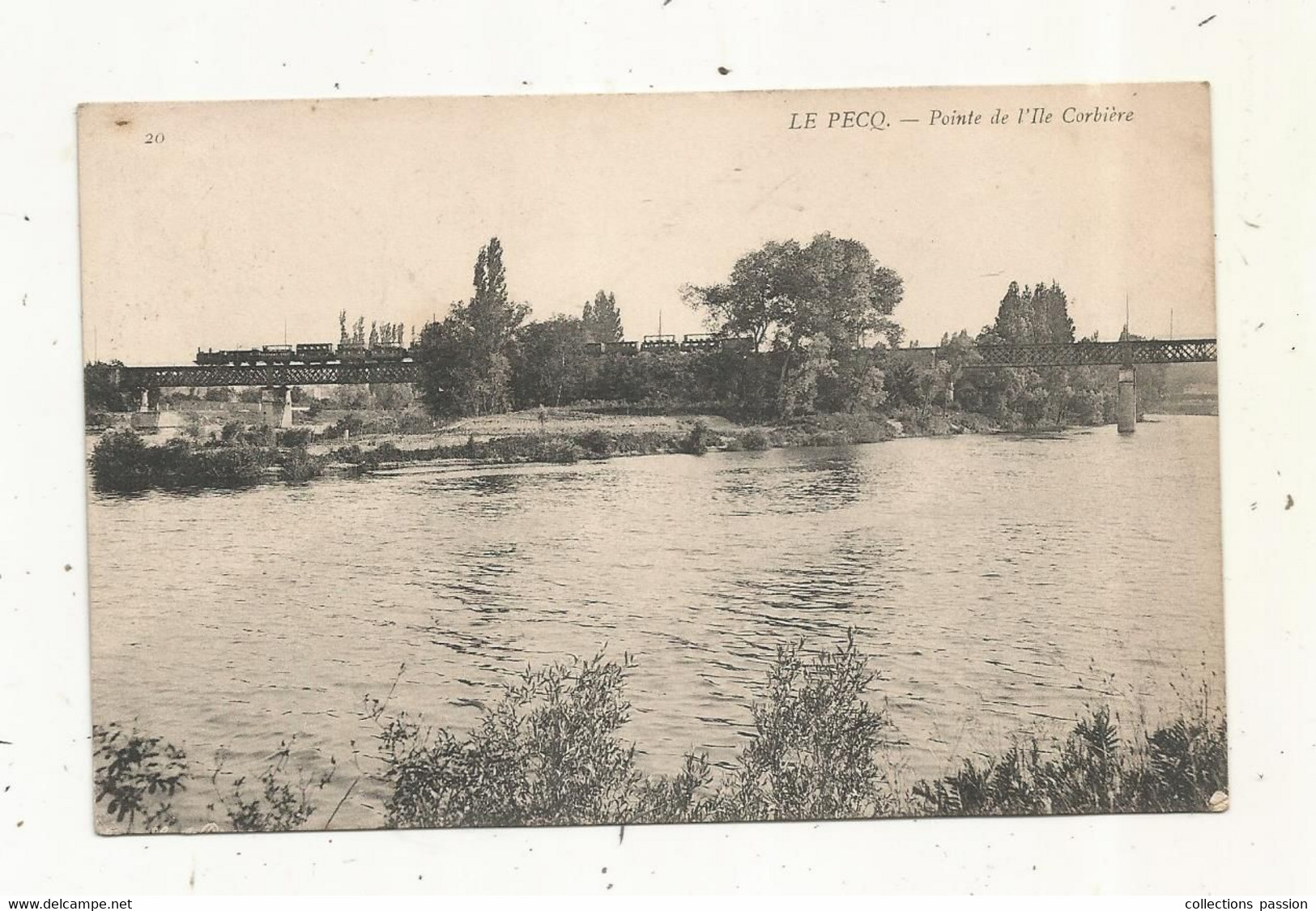 Cp, 78,  LE PECQ, Pointe De L'ILE CORBIERE,  Voyagée 1907 - Le Pecq