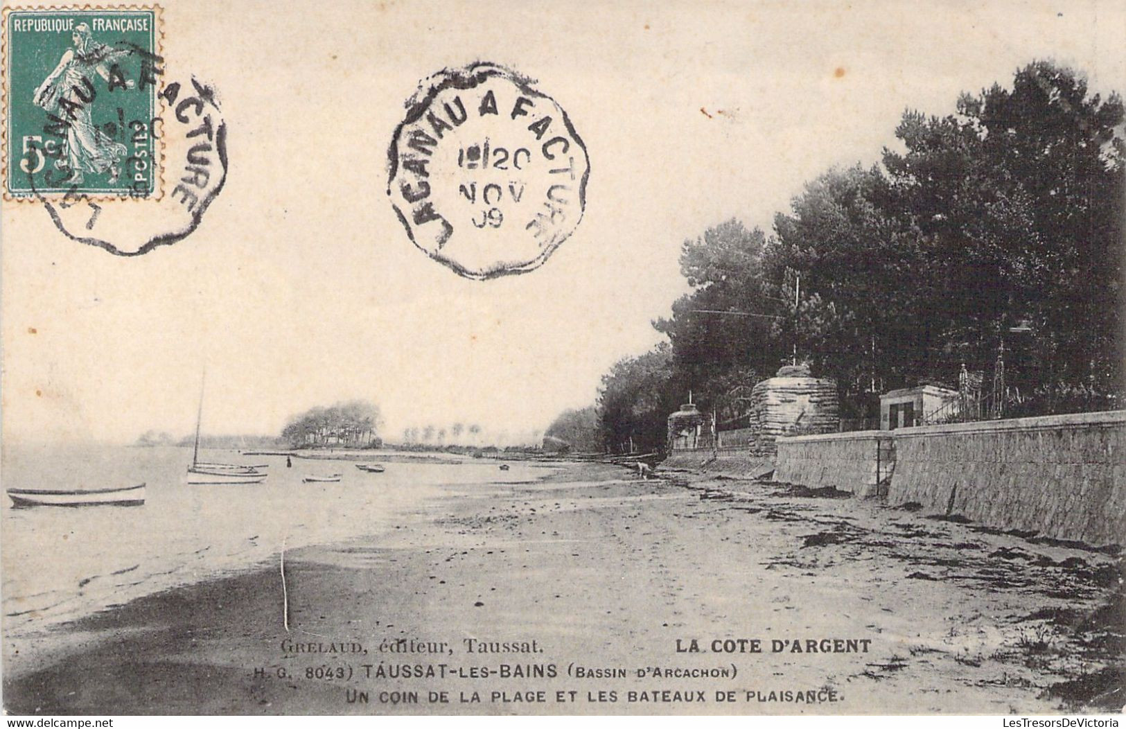 CPA - FRANCE - 33 - TAUSSAT LES BAINS - Un Coin De La Plage Et Les Bateaux De Plaisance - Autres & Non Classés