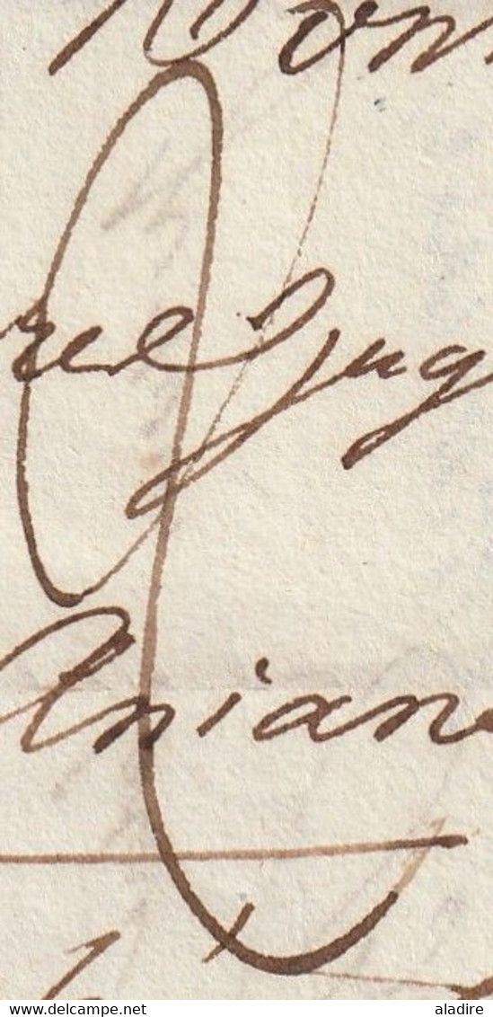 1842 - D4 Grand Cachet à Date Type 12 Simple Fleuron Sur Lettre Avec Texte De Ganges, Hérault Vers Aniane - Taxe 3 Décim - 1801-1848: Precursors XIX