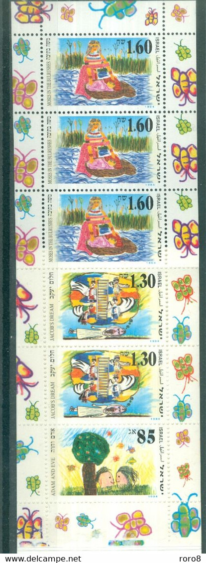 ISRAËL - N°C1255** MNH LUXE SCAN DU VERSO. Carnet De 8 S.25 Contenant Une Bande Verticale De 6 Timbres.. - Carnets