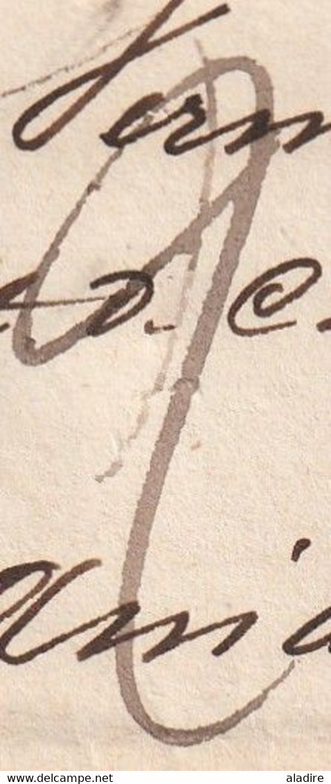 1837 - D4 Grand Cachet à Date Type 12 Simple Fleuron Sur Lettre Avec Texte De Pézenas, Hérault - Décime Rural - 1801-1848: Precursors XIX