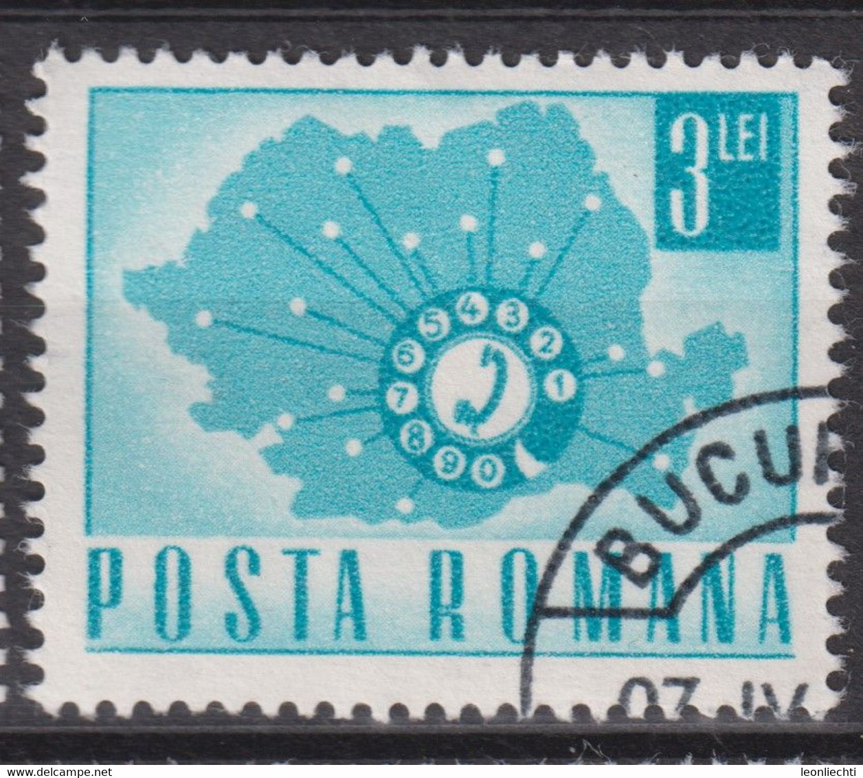 1968 Rumänien,  Netz Der Automatischen Telefonverbindung - Informatique
