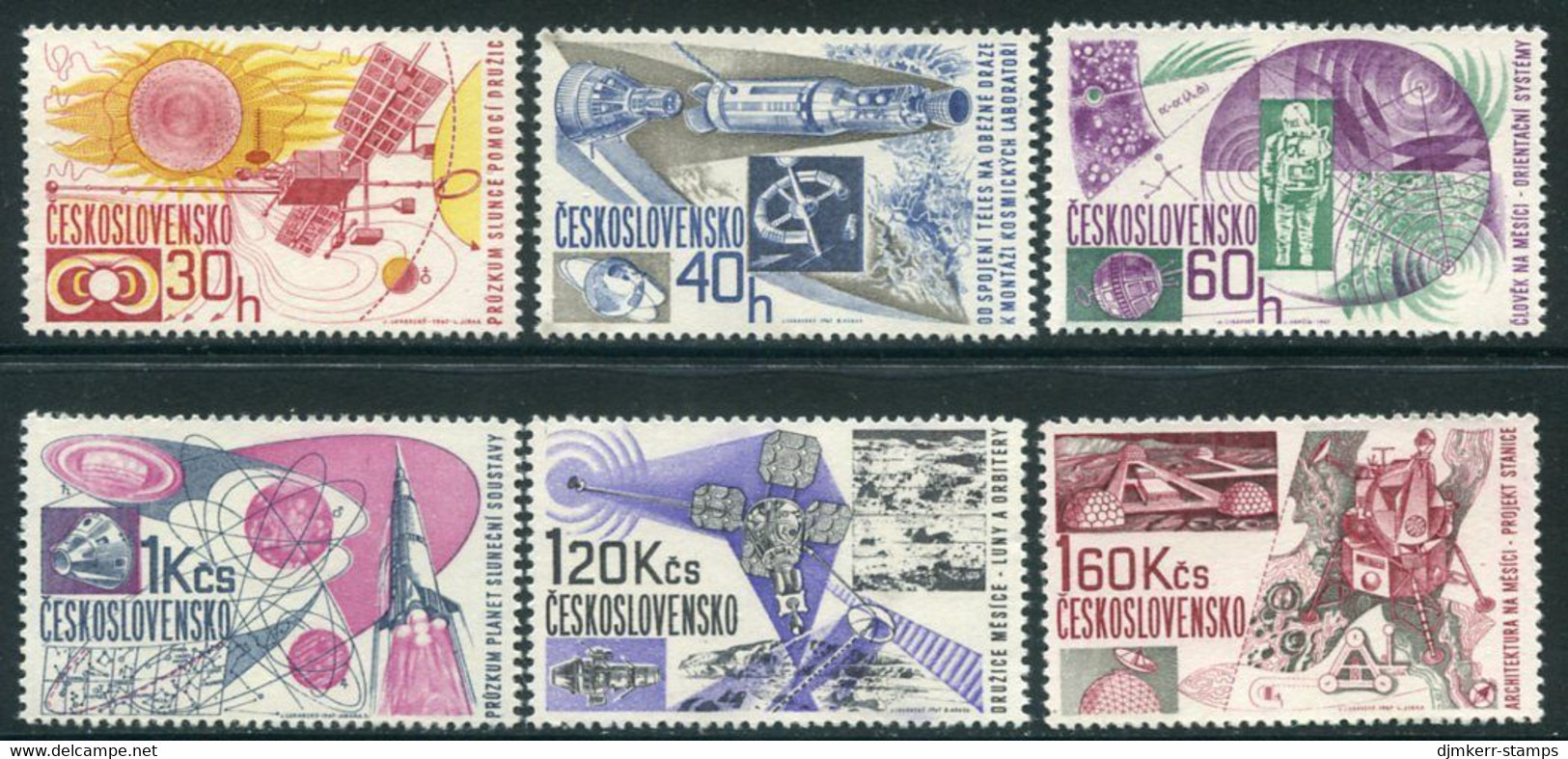 CZECHOSLOVAKIA 1967 Space Exploration Successes  MNH / **.  Michel  1688-93 - Neufs