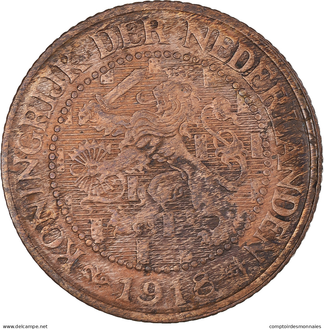 Monnaie, Pays-Bas, 2-1/2 Cent, 1918 - 2.5 Cent