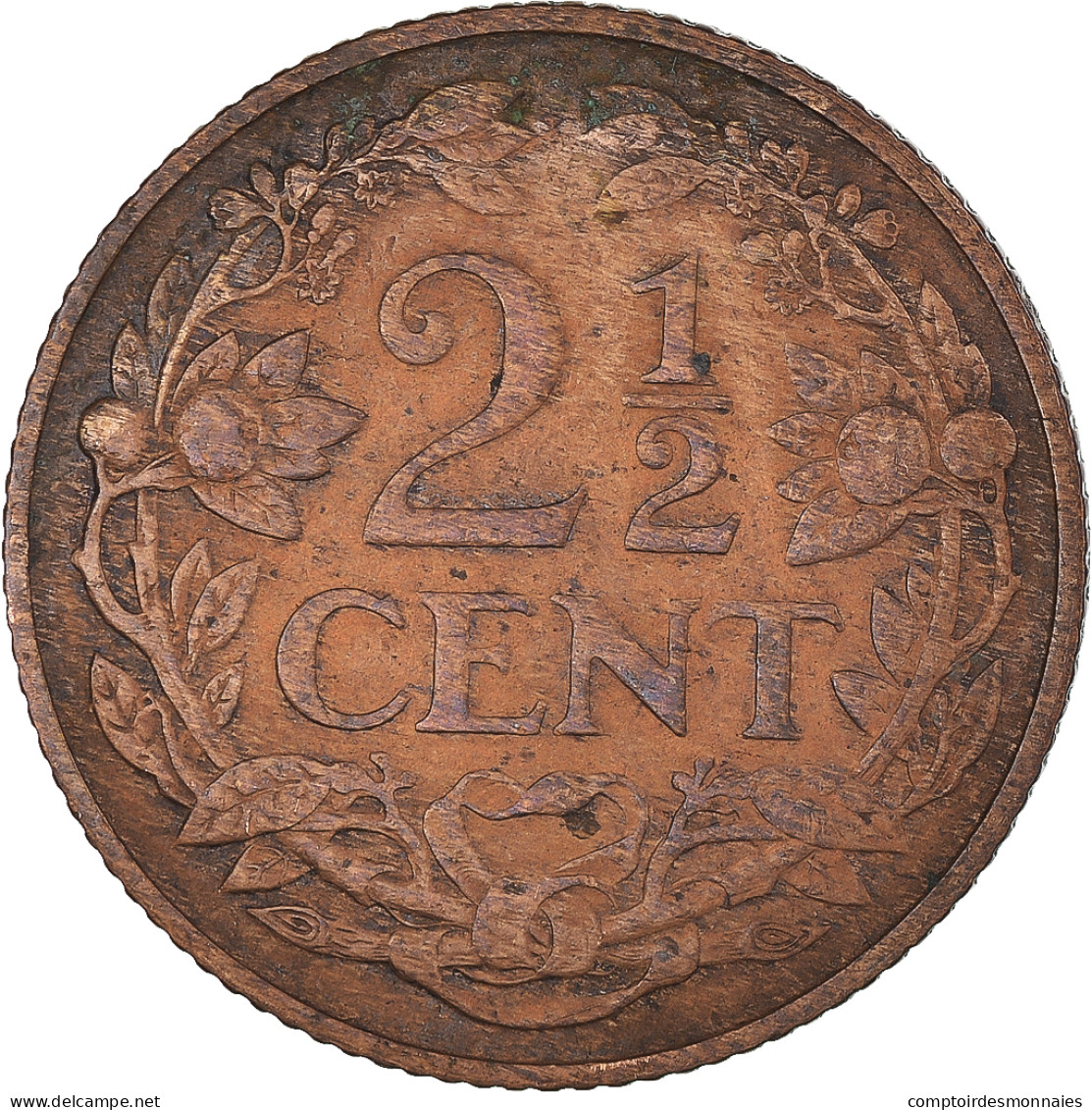 Monnaie, Pays-Bas, 2-1/2 Cent, 1918 - 2.5 Centavos