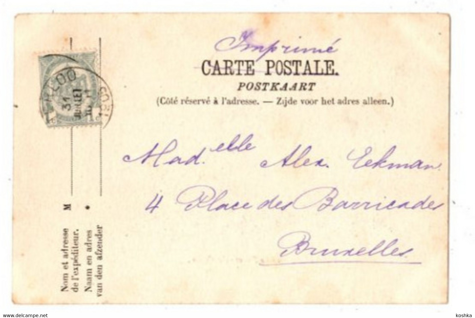 WATERLOO - La Ferme Du Caillou - Envoyée En 1905 - - Waterloo