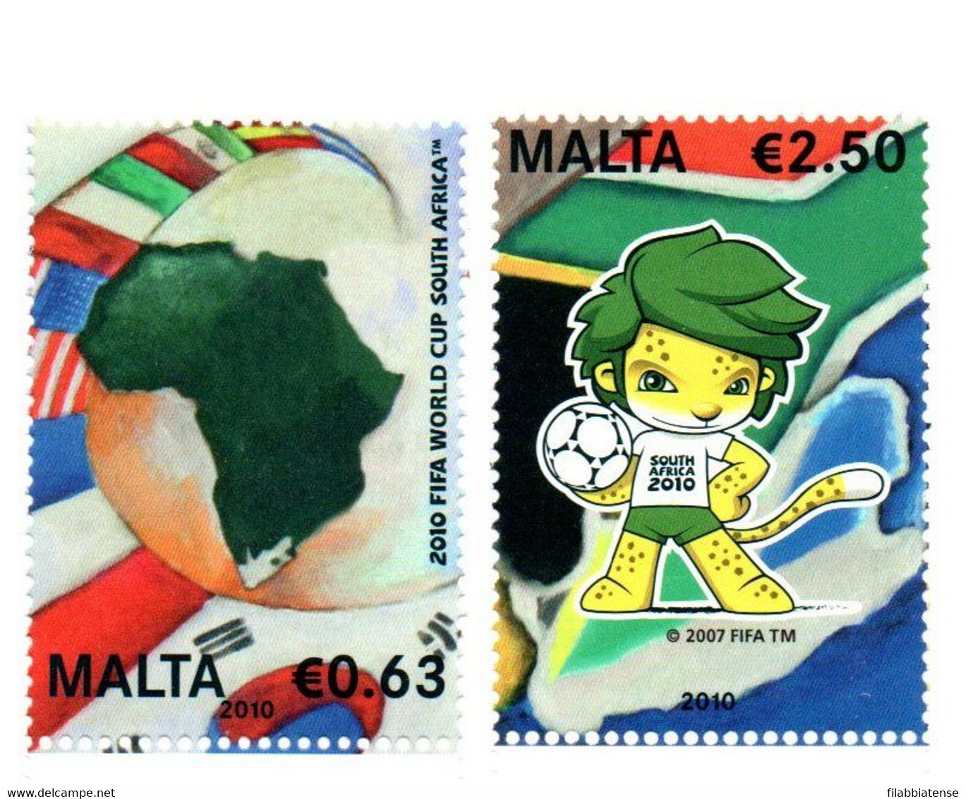 2010 - Malta 1590/91 Mondiali Di Calcio           ------ - 2010 – Zuid-Afrika