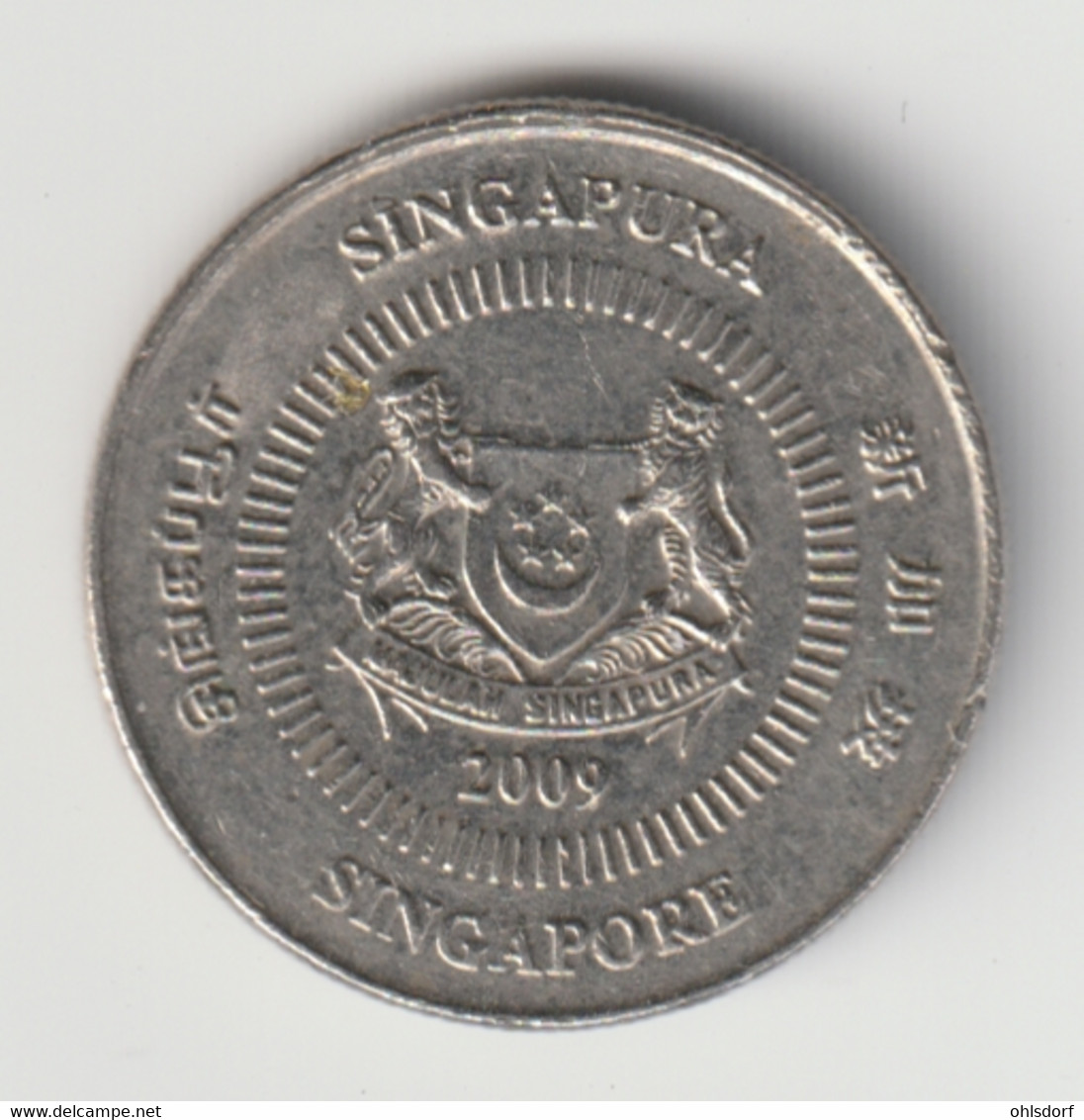 SINGAPORE 2009: 10 Cents, KM 100 - Singapour