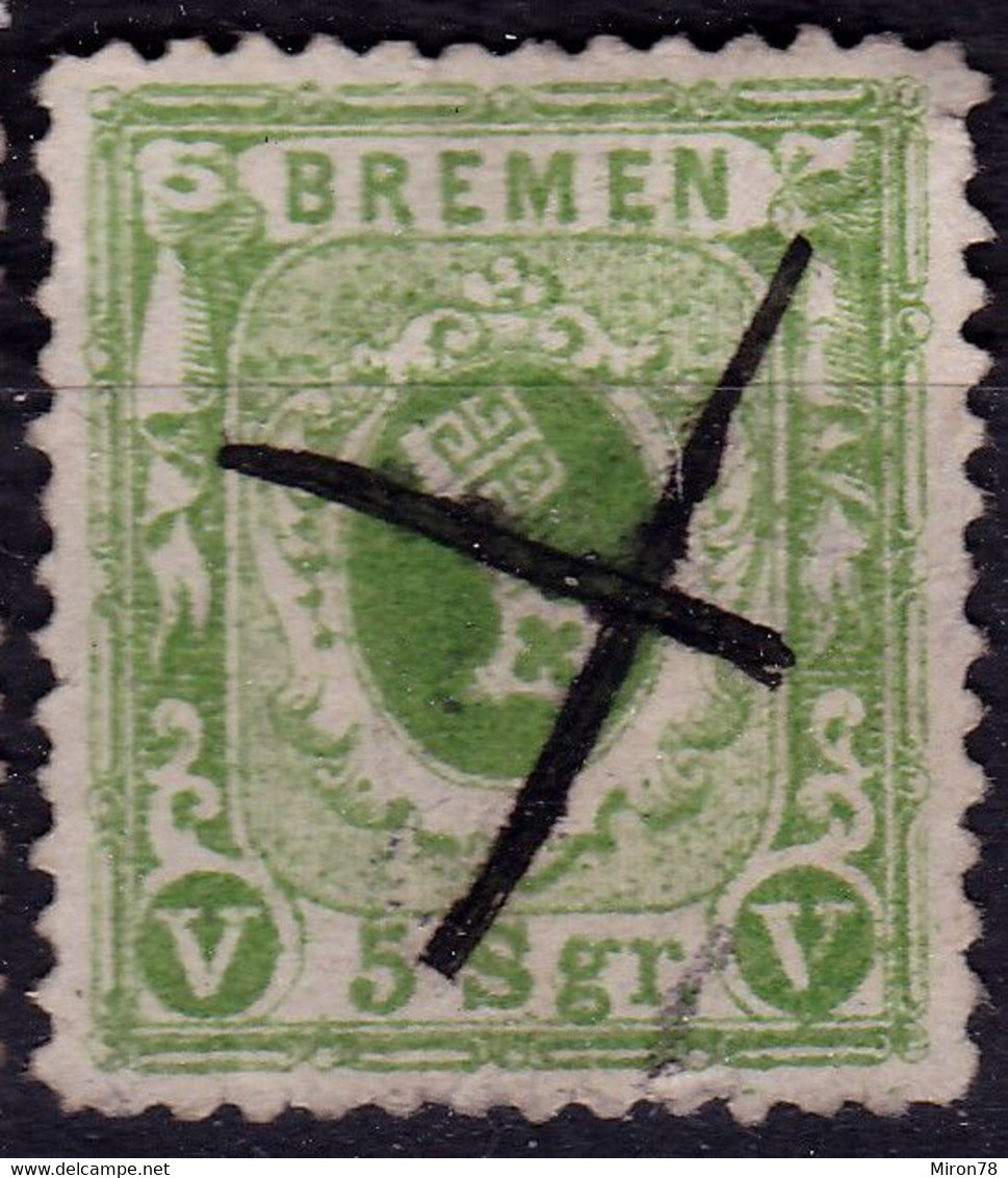 Stamp Bremen 1861-63 5sgr Used - Bremen