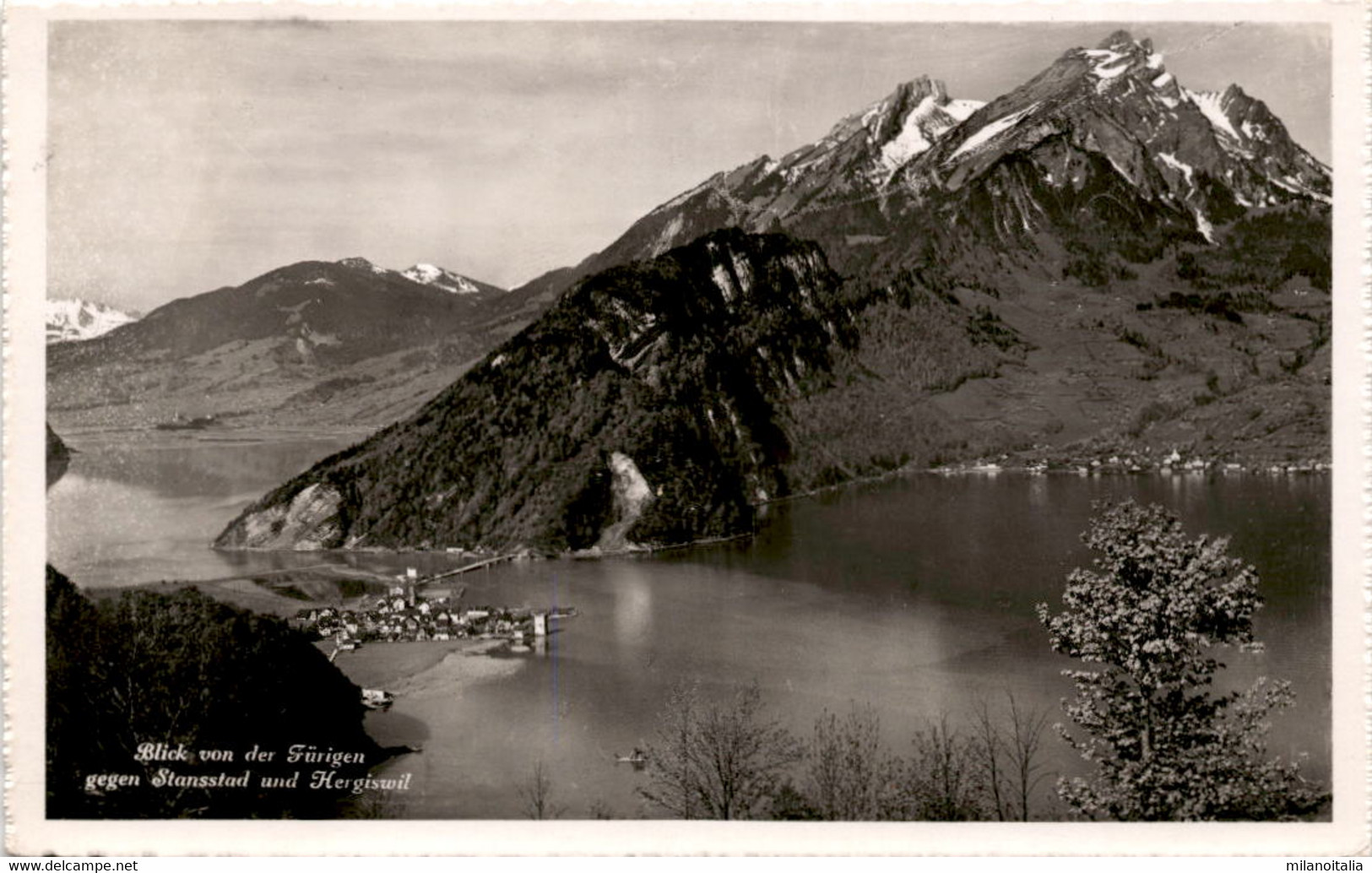 Blick Von Der Fürigen Gegen Stansstad Und Hergiswil (3198) * 8. 8. 1947 - Hergiswil