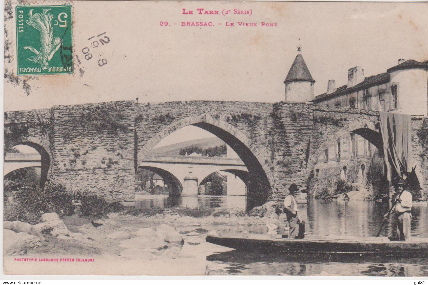 Cpa - BRASSAC - LE VIEUX PONT - Brassac