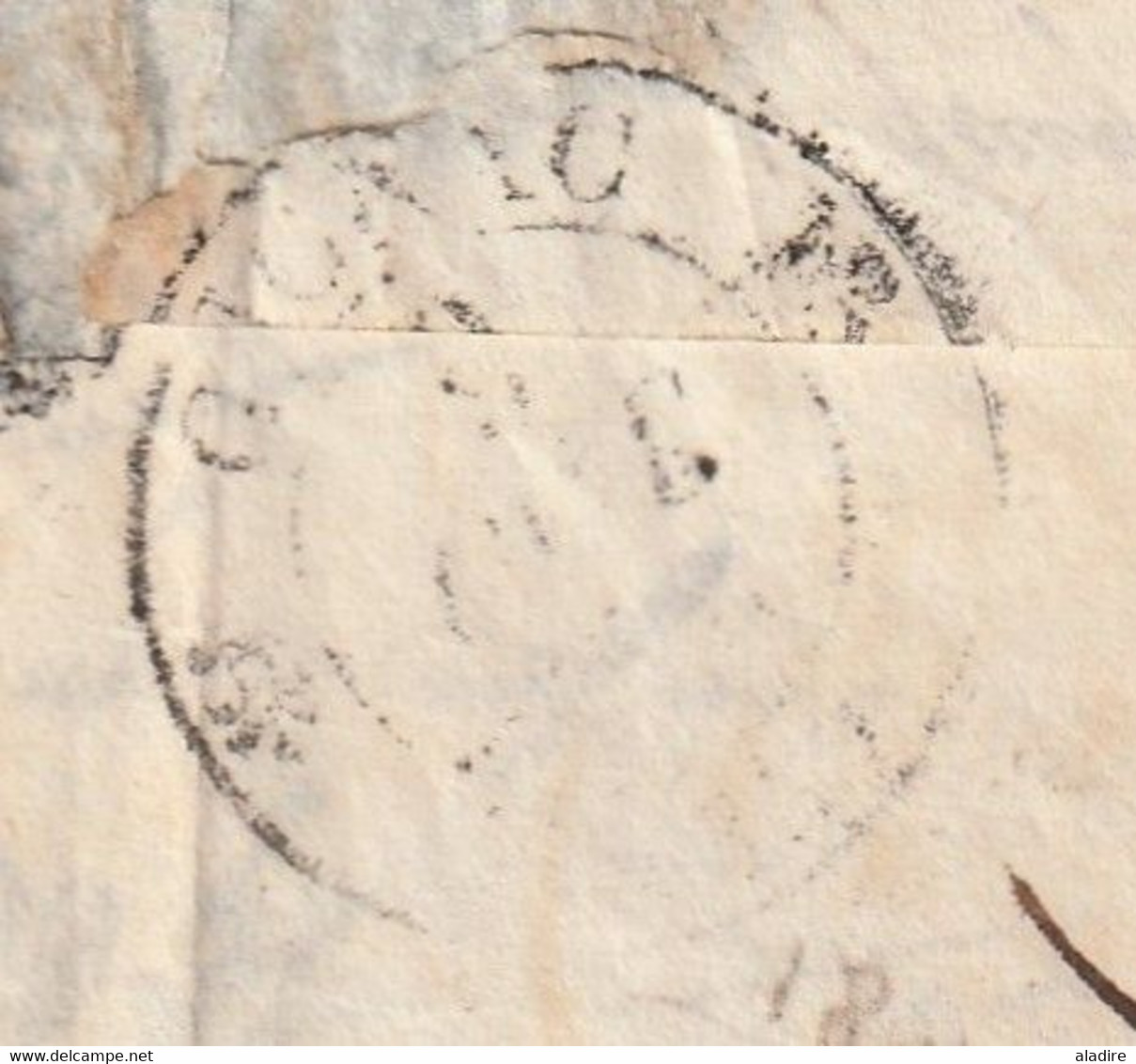 1832 - D4 Grand cachet à date type 12 simple fleuron sur Lettre de CANET postée à NARBONNE vers Aniane, Hérault