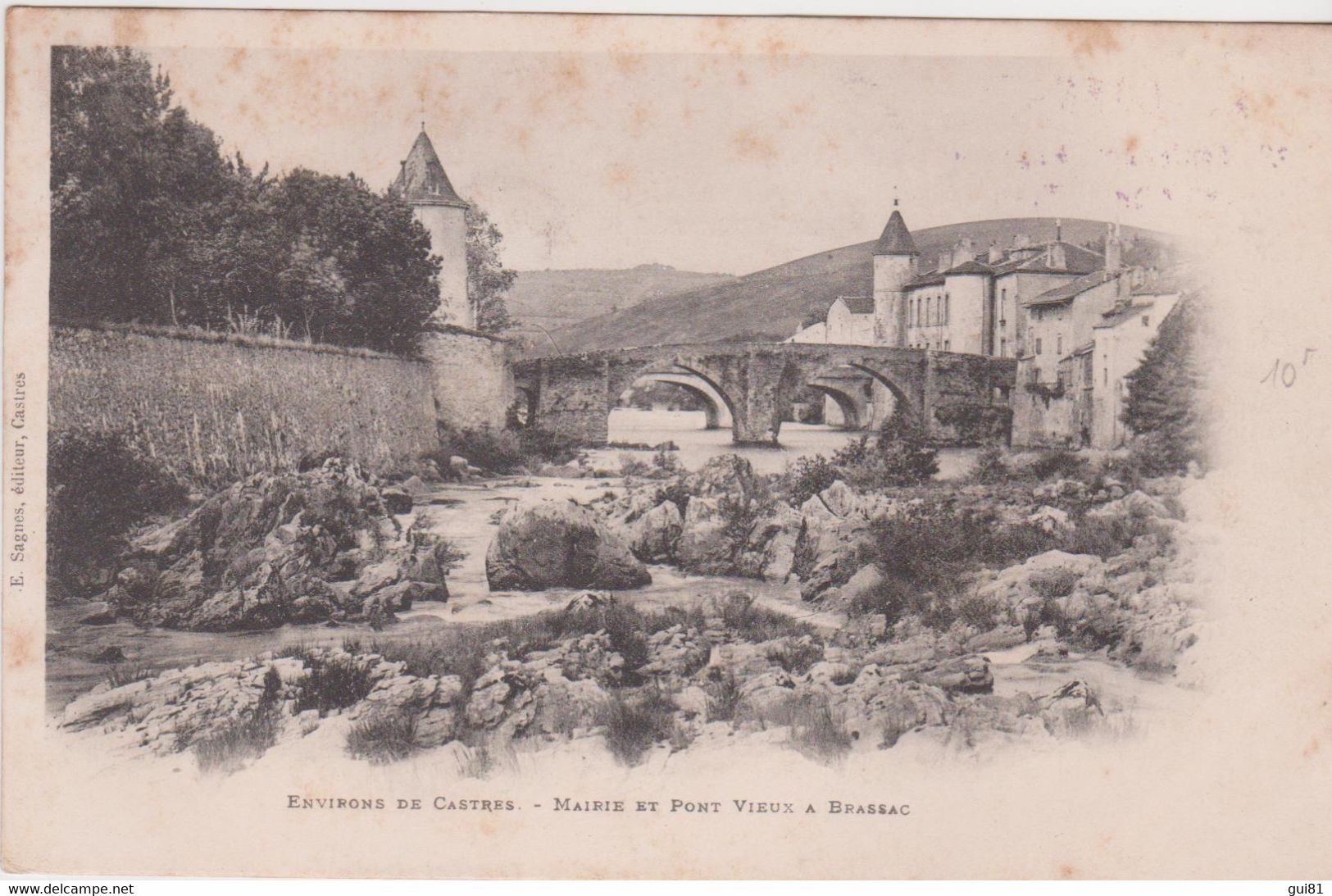 Cpa - BRASSAC - MAIRIE ET PONT VIEUX - Brassac