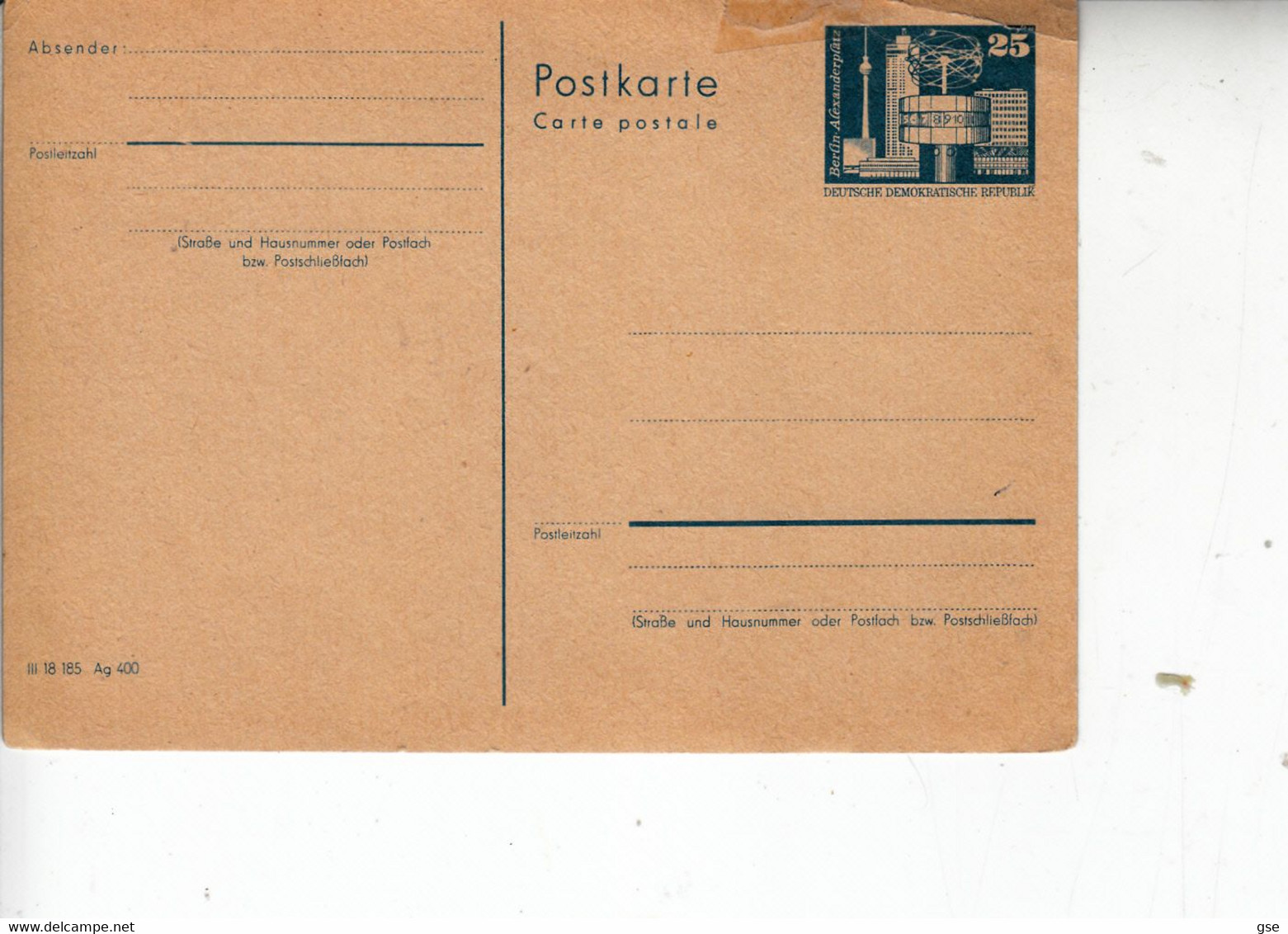 GERMANIA DEMOCRATICA  - Cartolina - Postcards - Mint