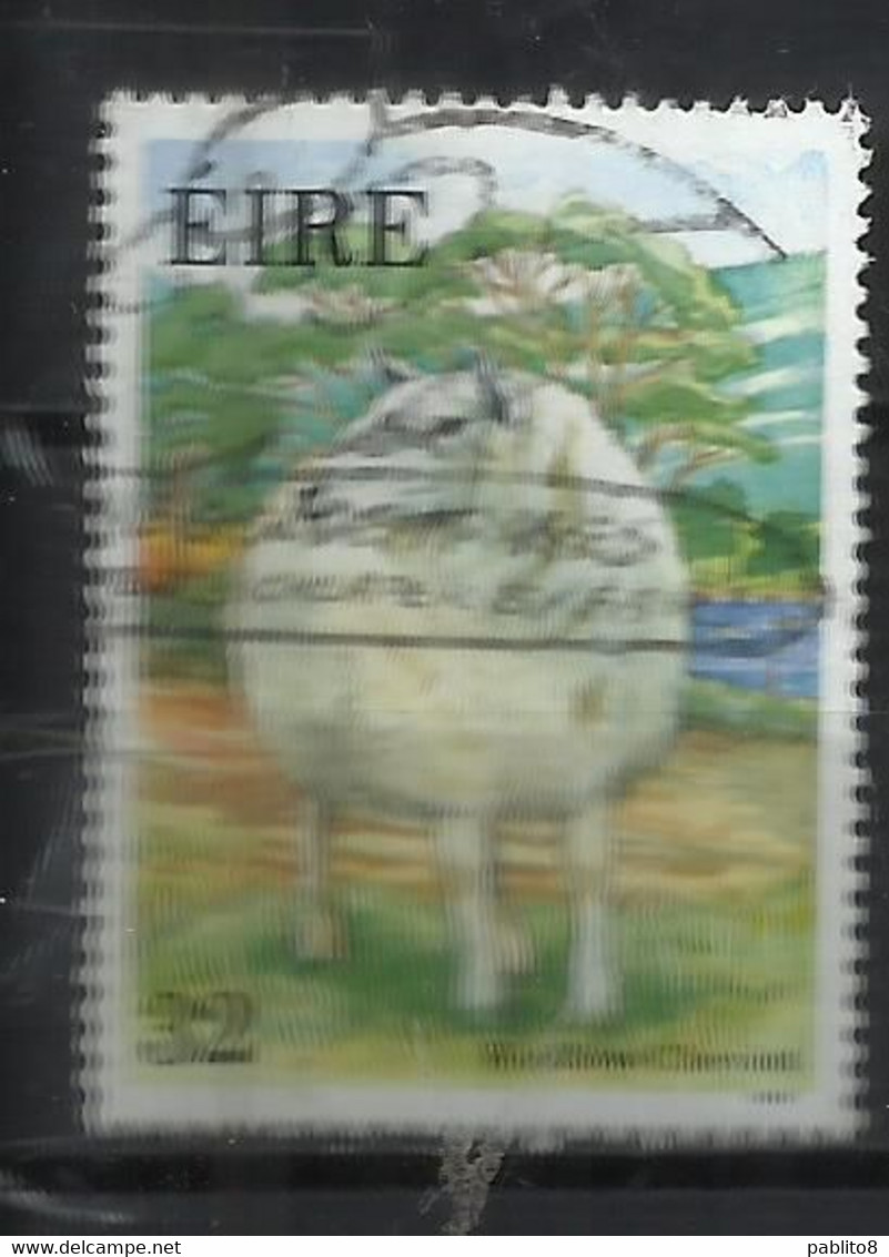 EIRE IRELAND IRLANDA 1991 IRISH SHEEP WICKLOW CHEVIOT 32p USED USATO OBLITERE' - Used Stamps