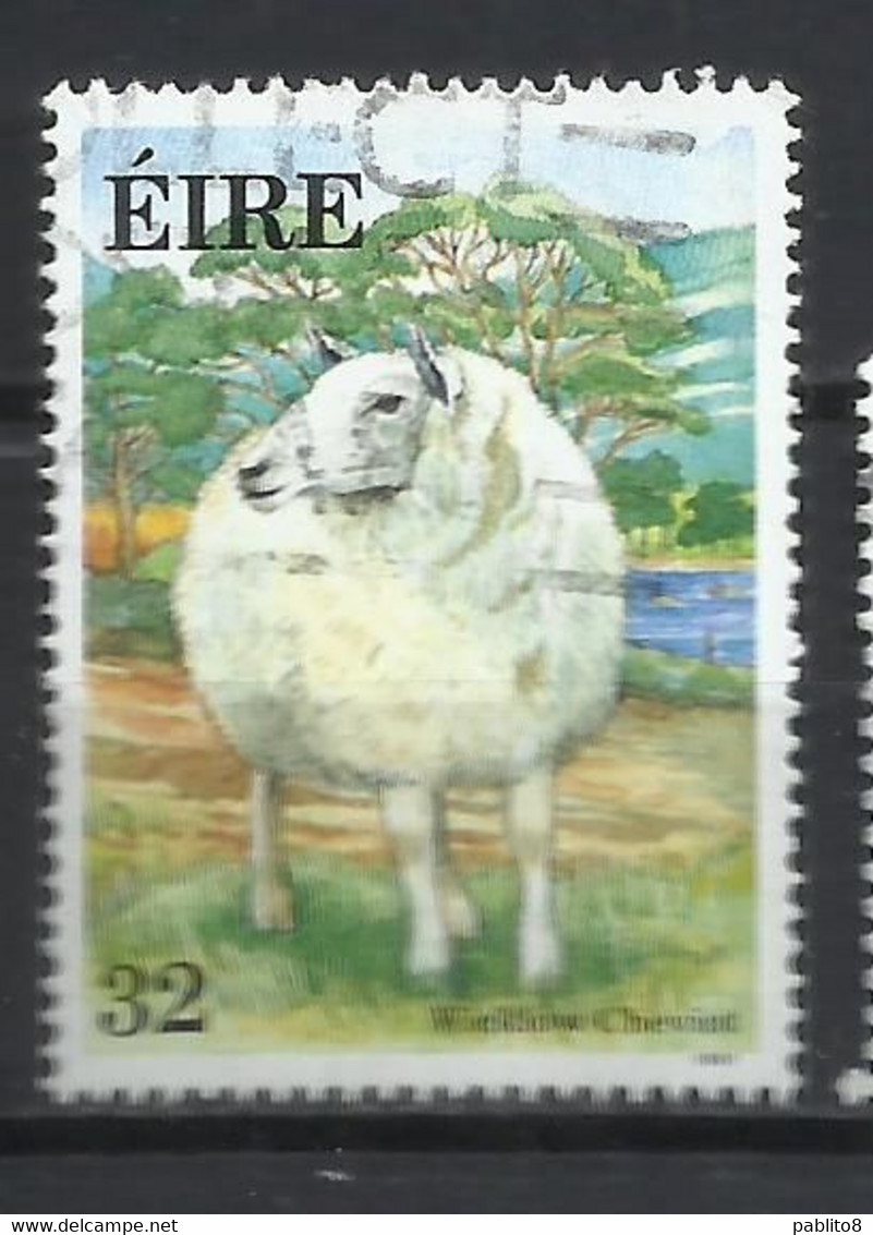 EIRE IRELAND IRLANDA 1991 IRISH SHEEP WICKLOW CHEVIOT 32p USED USATO OBLITERE' - Used Stamps