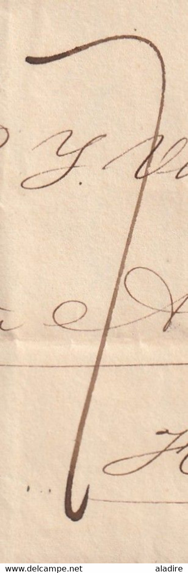 1830 - D4 Grand Cachet à Date Type 12 Simple Fleuron Sur Lettre De BORDEAUX  Vers Aniane, Hérault - Taxe 7 - 1801-1848: Precursors XIX