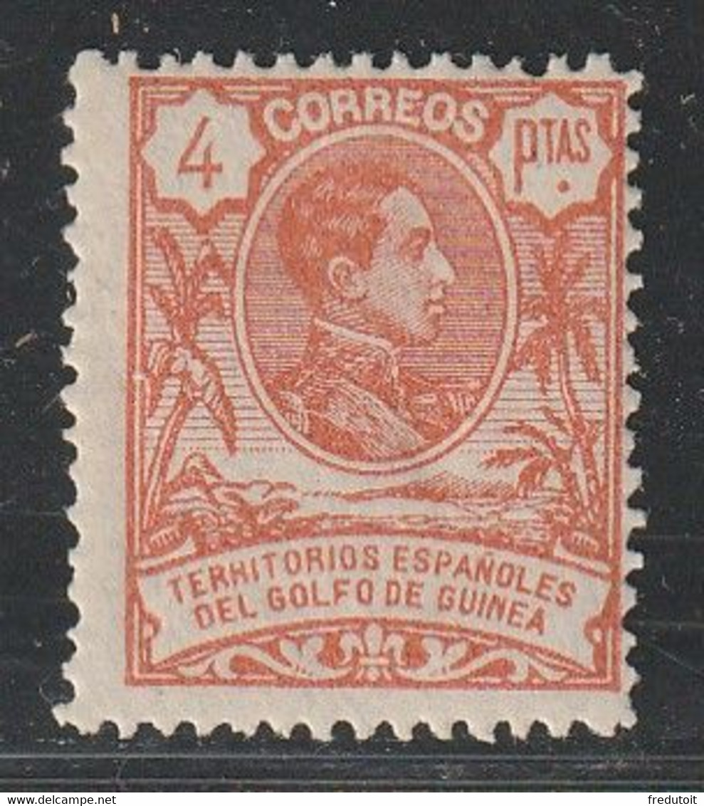 GUINEE ESPAGNOLE - N°99 ** (1909) 4p Orange - Guinea Española