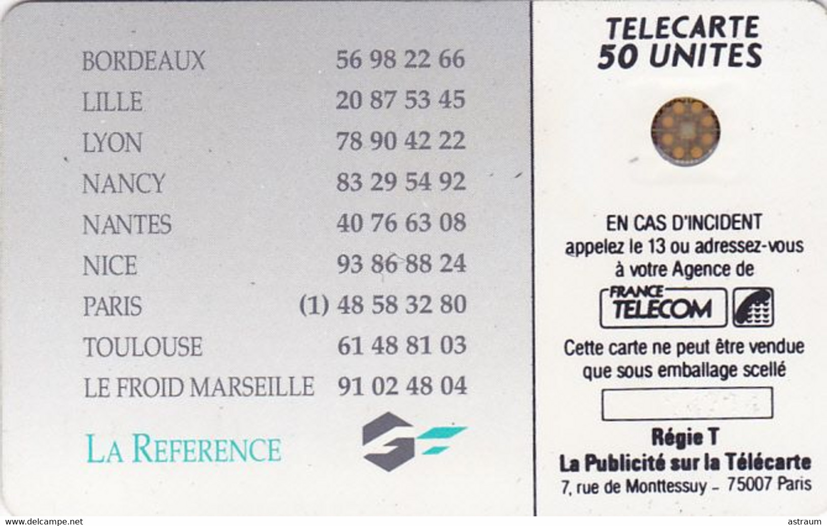 Telecarte Privée - D240 -- Generale Frigorique France ( G.F.F. ) - SC4on - 2000 Ex  - 50 Un - 1990 - Privat